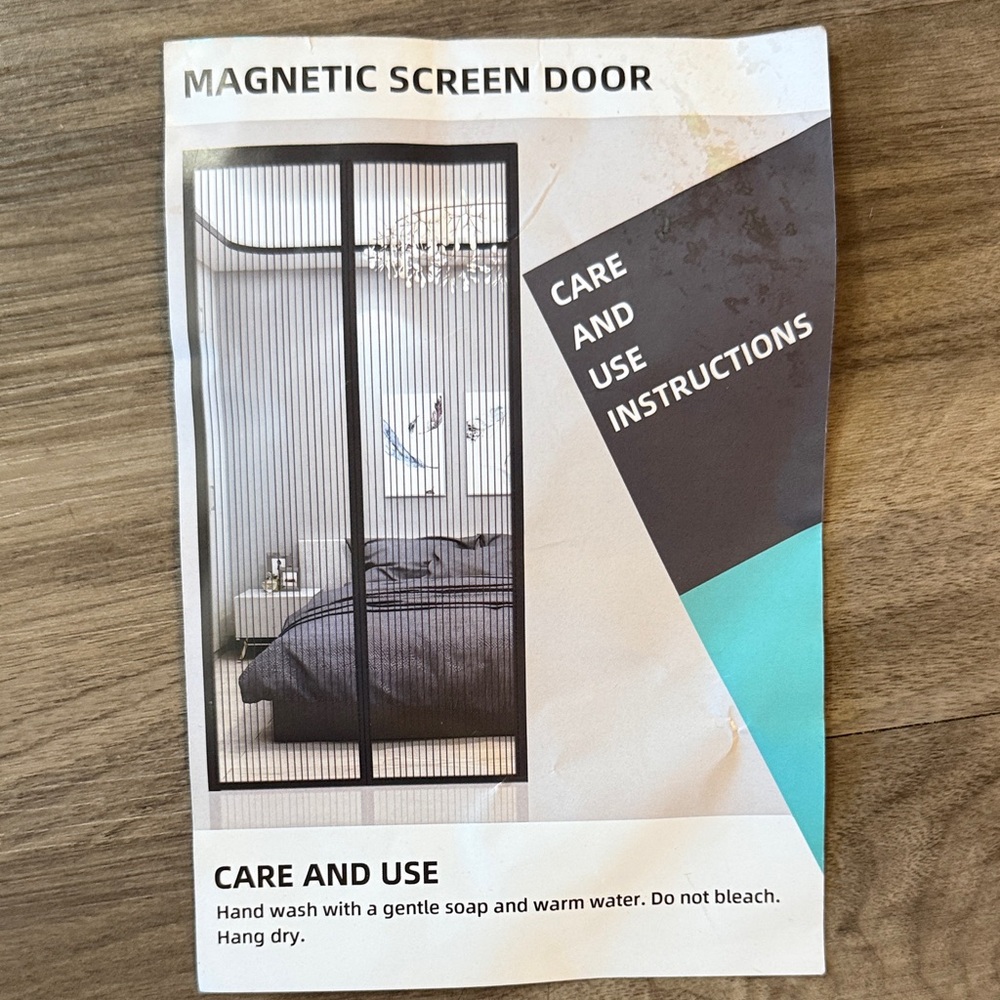 Magnetic Screen Door - Black
